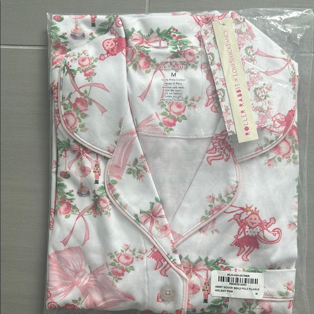 Roller Rabbit Women’s Pajamas - White and Pink